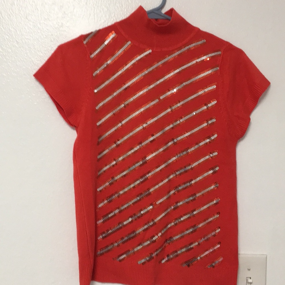 Red top with bright stripes
